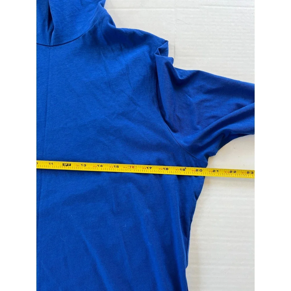 Nomadic Traders‎ Women L Blue Pullover Turtleneck Blouse Top 100% Prima Cotton - Picture 5 of 6